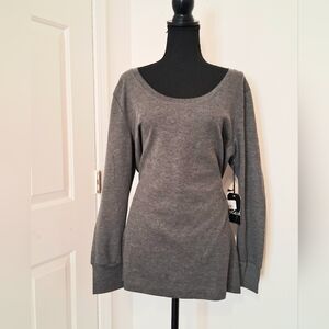 Women Gray Long Sleeve Top
